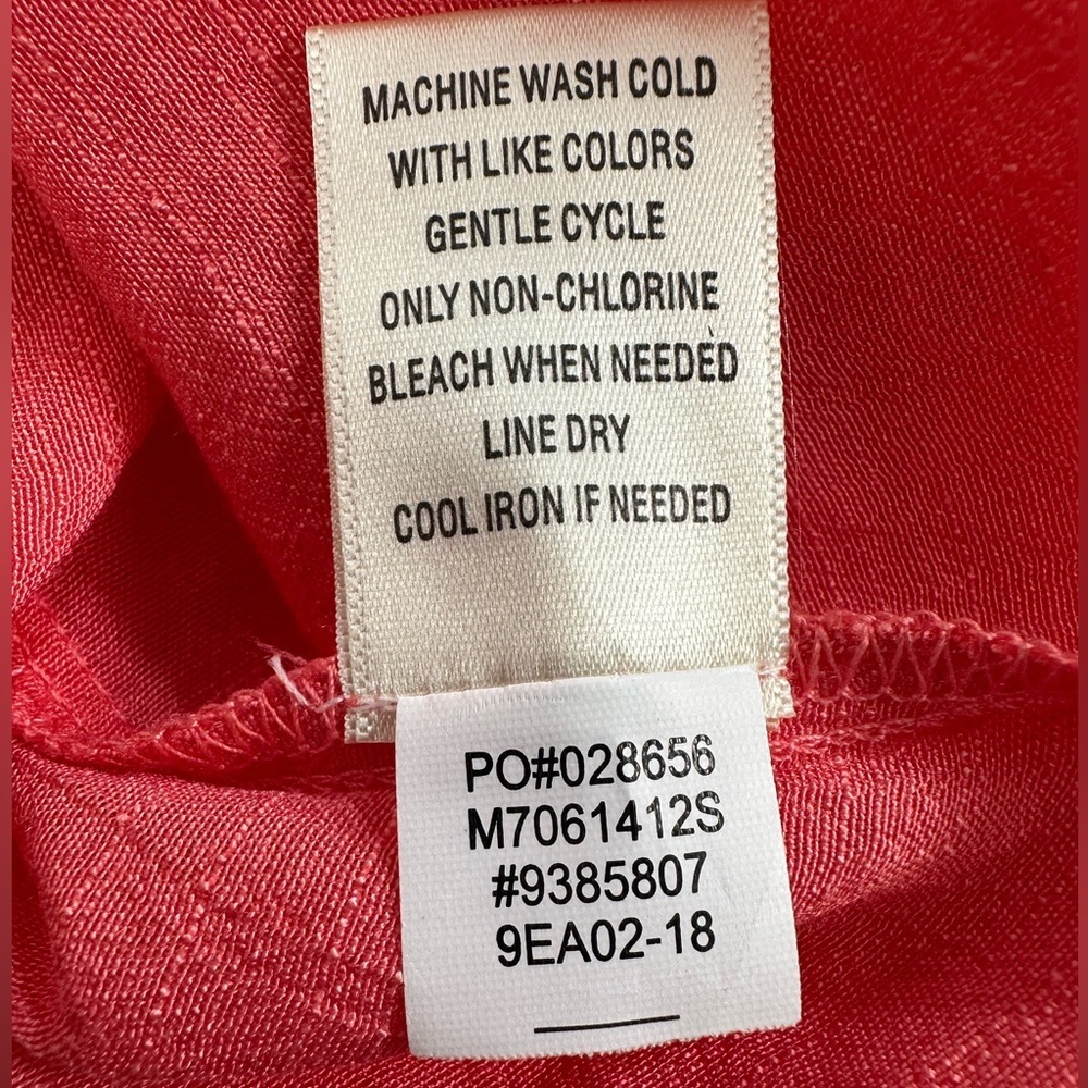 NWT Studio JPR Bohemian Flowy Cape Style Modest Blouse Coral - Picture 10 of 10